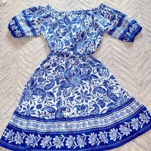 LOFT off the shoulder tie dress